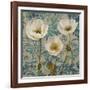 Poppies Crackle III-Tania Bello-Framed Giclee Print