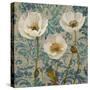 Poppies Crackle III-Tania Bello-Stretched Canvas