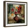 Poppies in a Copper Vase I-Silvia Vassileva-Framed Art Print