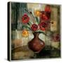 Poppies in a Copper Vase I-Silvia Vassileva-Stretched Canvas