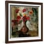 Poppies in a Copper Vase II-Silvia Vassileva-Framed Art Print