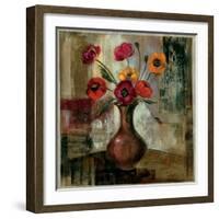 Poppies in a Copper Vase II-Silvia Vassileva-Framed Art Print