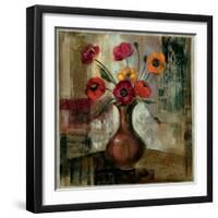 Poppies in a Copper Vase II-Silvia Vassileva-Framed Art Print