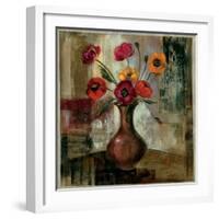 Poppies in a Copper Vase II-Silvia Vassileva-Framed Art Print