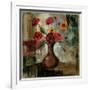 Poppies in a Copper Vase II-Silvia Vassileva-Framed Art Print