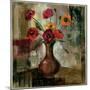 Poppies in a Copper Vase II-Silvia Vassileva-Mounted Art Print