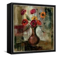 Poppies in a Copper Vase II-Silvia Vassileva-Framed Stretched Canvas