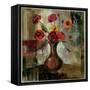 Poppies in a Copper Vase II-Silvia Vassileva-Framed Stretched Canvas