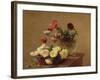 Poppies in a Crystal Vase and Roses in a Basket-Henri Fantin-Latour-Framed Giclee Print