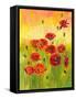 Poppies in a Field-ZPR Int’L-Framed Stretched Canvas