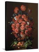 Poppies in a Terracotta Vase, 2000-Amelia Kleiser-Stretched Canvas