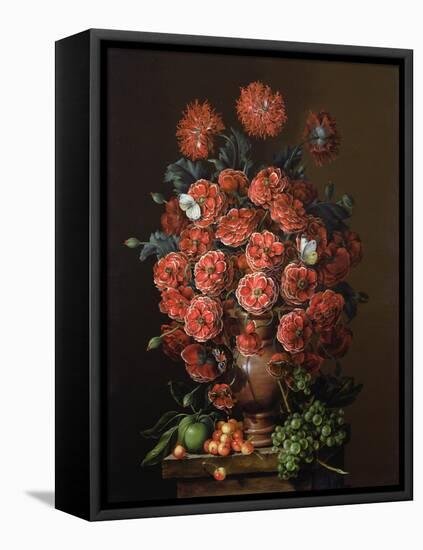 Poppies in a Terracotta Vase, 2000-Amelia Kleiser-Framed Stretched Canvas