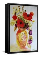 Poppies in a Vase,2000-Joan Thewsey-Framed Stretched Canvas