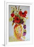 Poppies in a Vase,2000-Joan Thewsey-Framed Giclee Print