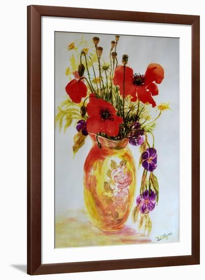 Poppies in a Vase,2000-Joan Thewsey-Framed Giclee Print