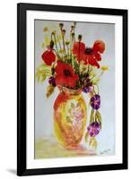 Poppies in a Vase,2000-Joan Thewsey-Framed Giclee Print