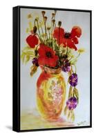 Poppies in a Vase,2000-Joan Thewsey-Framed Stretched Canvas