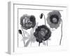 Poppies in Black and white-Neela Pushparaj-Framed Giclee Print