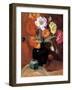 Poppies in Black Vase-Janine Salzman-Framed Giclee Print