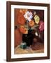 Poppies in Black Vase-Janine Salzman-Framed Giclee Print