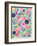 Poppies in Bloom on Aqua Background-Elizabeth Rider-Framed Giclee Print