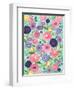 Poppies in Bloom on Aqua Background-Elizabeth Rider-Framed Giclee Print