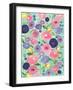 Poppies in Bloom on Aqua Background-Elizabeth Rider-Framed Giclee Print