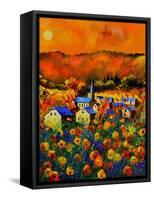 Poppies In Houroy-Pol Ledent-Framed Stretched Canvas