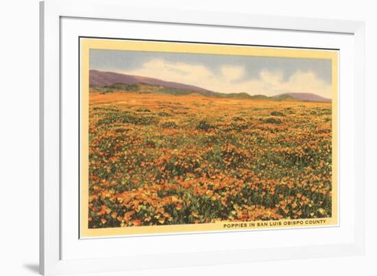 Poppies in San Luis Obispo-null-Framed Premium Giclee Print