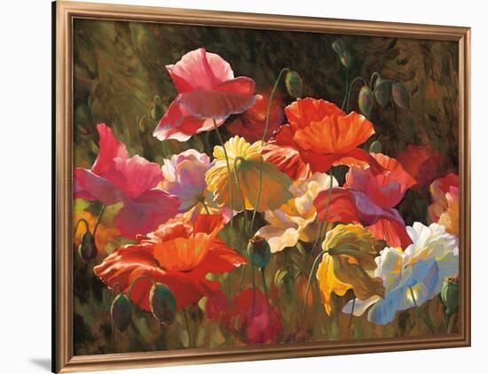 Poppies in Sunshine-Leon Roulette-Framed Art Print