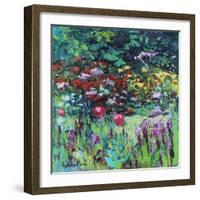 Poppies in the Garden, 2021 (oil on canvas)-Sylvia Paul-Framed Giclee Print