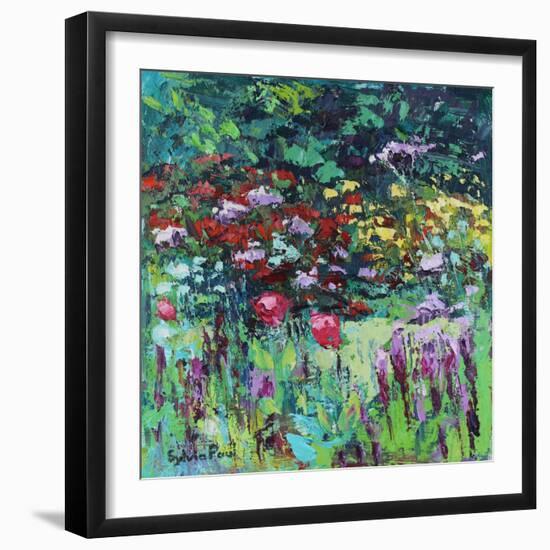 Poppies in the Garden, 2021 (oil on canvas)-Sylvia Paul-Framed Giclee Print