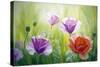 Poppies In The Morning, Oil Painting On Canvas-Valenty-Stretched Canvas