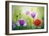 Poppies In The Morning, Oil Painting On Canvas-Valenty-Framed Premium Giclee Print