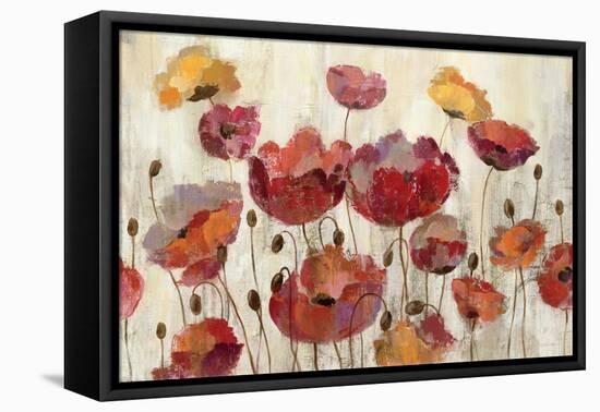 Poppies in the Rain-Silvia Vassileva-Framed Stretched Canvas