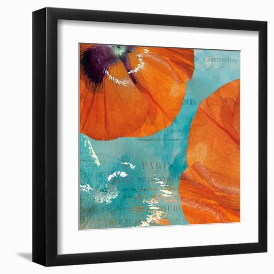 Poppies in the Sky II-Sabine Berg-Framed Art Print