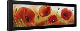 Poppies in the wind-Luca Villa-Framed Art Print