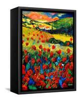 Poppies In Tuscany-Pol Ledent-Framed Stretched Canvas