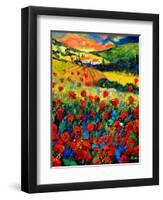 Poppies In Tuscany-Pol Ledent-Framed Art Print