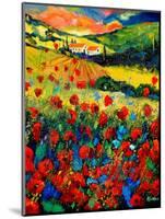 Poppies In Tuscany-Pol Ledent-Mounted Art Print