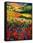 Poppies In Tuscany-Pol Ledent-Framed Stretched Canvas