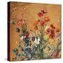 Poppies, Irises and Blossom-Jean Benner-Stretched Canvas