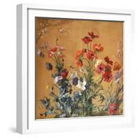 Poppies, Irises and Blossom-Jean Benner-Framed Giclee Print