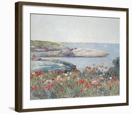 Poppies, Isles of Shoals 1891-Frederick Childe Hassam-Framed Art Print