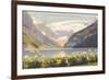 Poppies, Lake Louise, Canadian Rockies-null-Framed Art Print