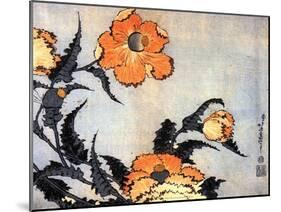 Poppies, late 1820's-Hokusai Hokusai-Mounted Art Print