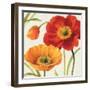 Poppies Melody III-Lisa Audit-Framed Art Print