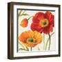 Poppies Melody III-Lisa Audit-Framed Art Print