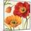 Poppies Melody III-Lisa Audit-Mounted Art Print