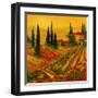 Poppies of Toscano I-Art Fronckowiak-Framed Art Print